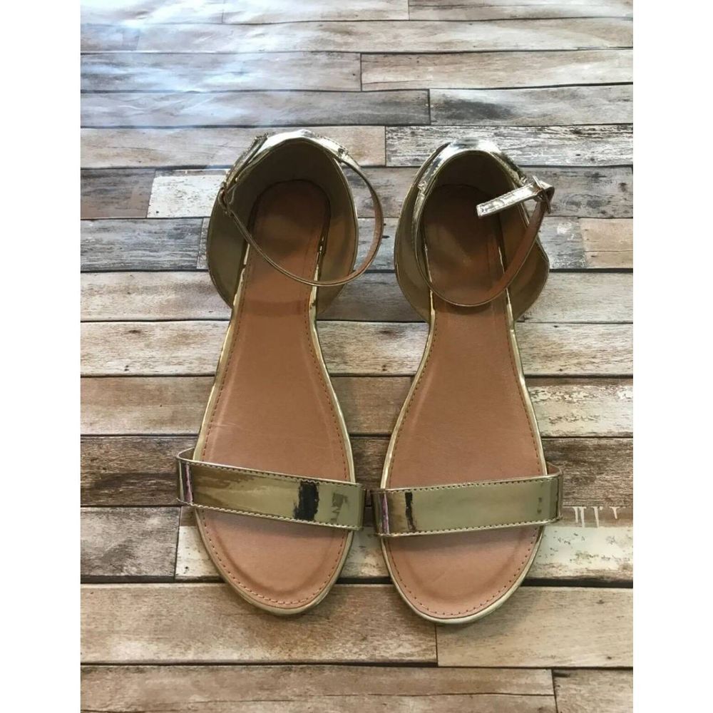 Soho Girls Gold Ankle Strap Sandals